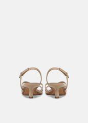 Tali Leather Slingback Sandal in Heels - WARM ALMOND
