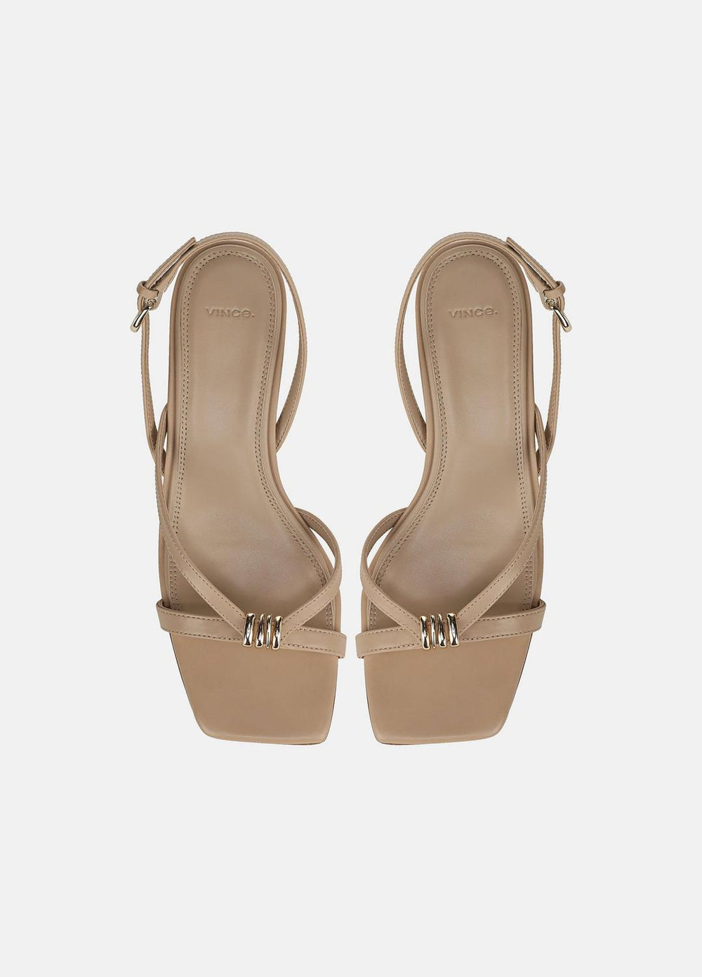 Tali Leather Slingback Sandal in Heels - WARM ALMOND
