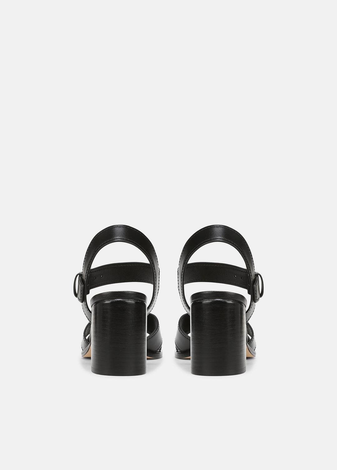 Salma Leather Heeled Sandal in Heels - BLACK