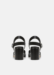 Salma Leather Heeled Sandal in Heels - BLACK