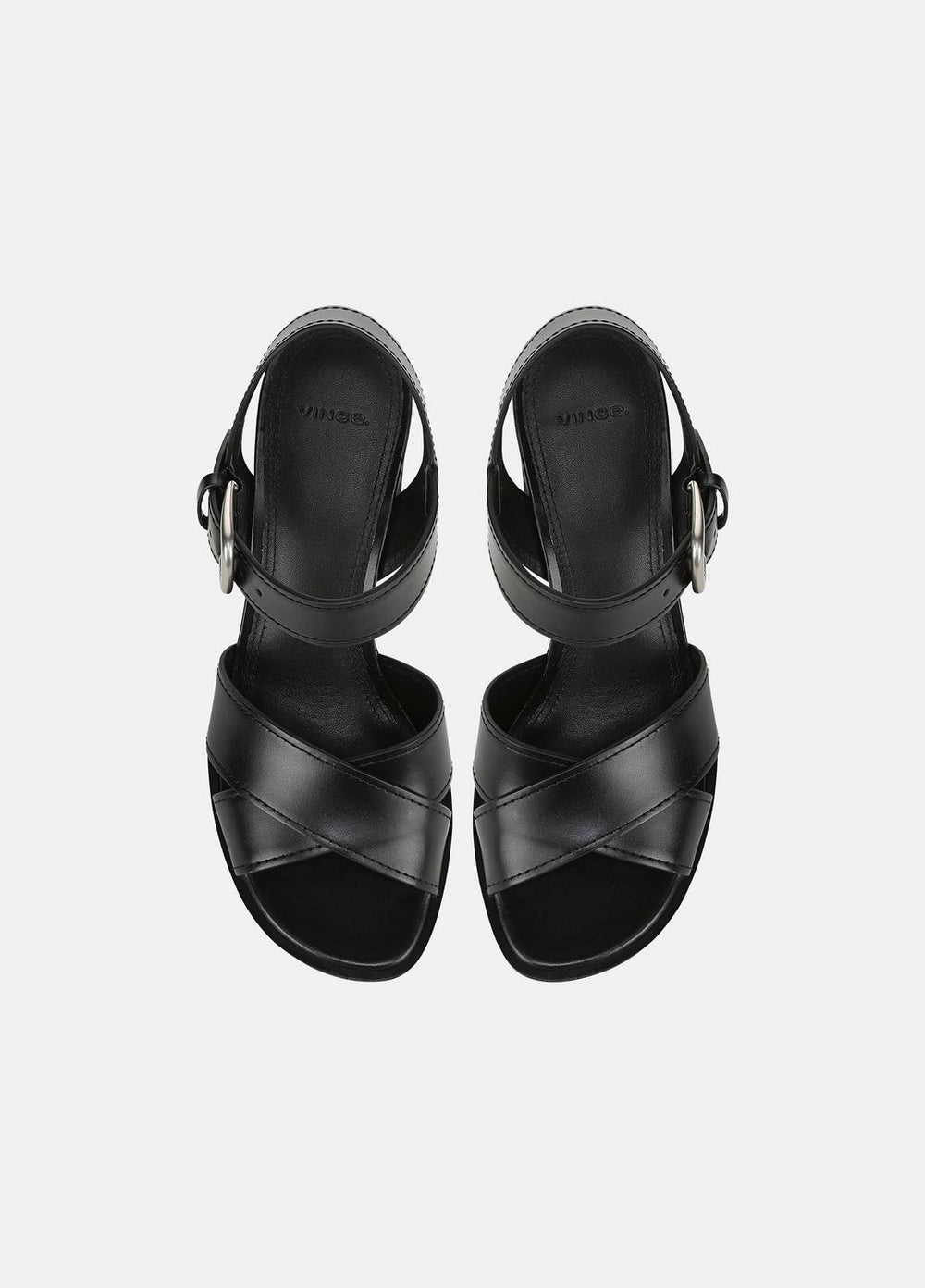 Salma Leather Heeled Sandal in Heels - BLACK