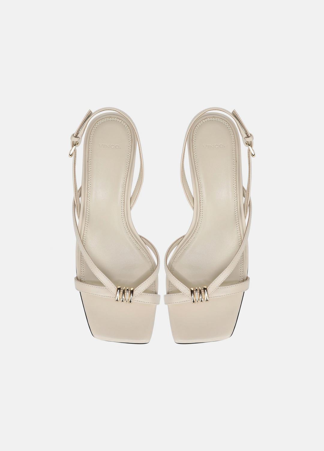 Tali Leather Slingback Sandal in Heels - MOONLIGHT