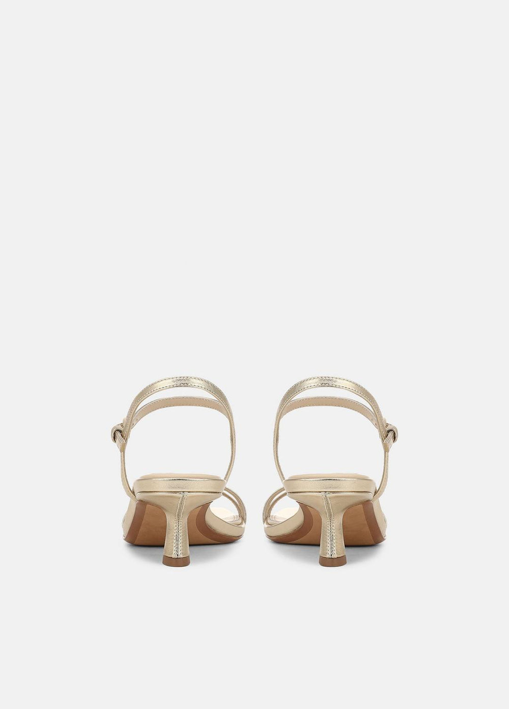 Tilda Metallic Leather Heeled Sandal in Heels - CHAMPAGNE
