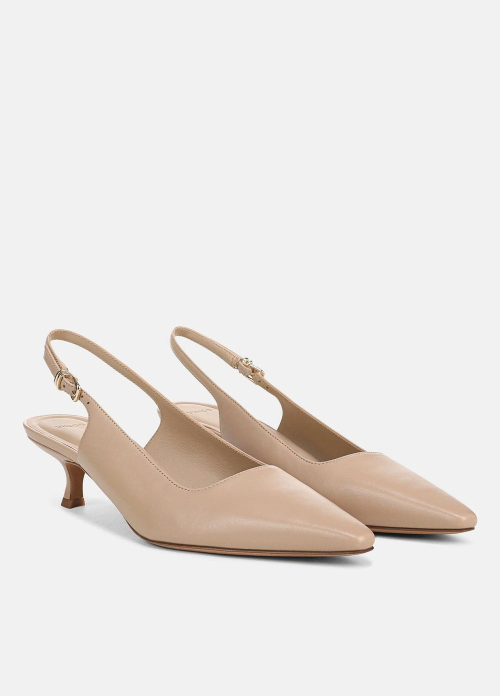 Sabra Leather Slingback Heel in Heels - WARM ALMOND