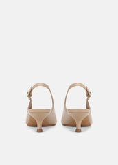 Sabra Leather Slingback Heel in Heels - WARM ALMOND