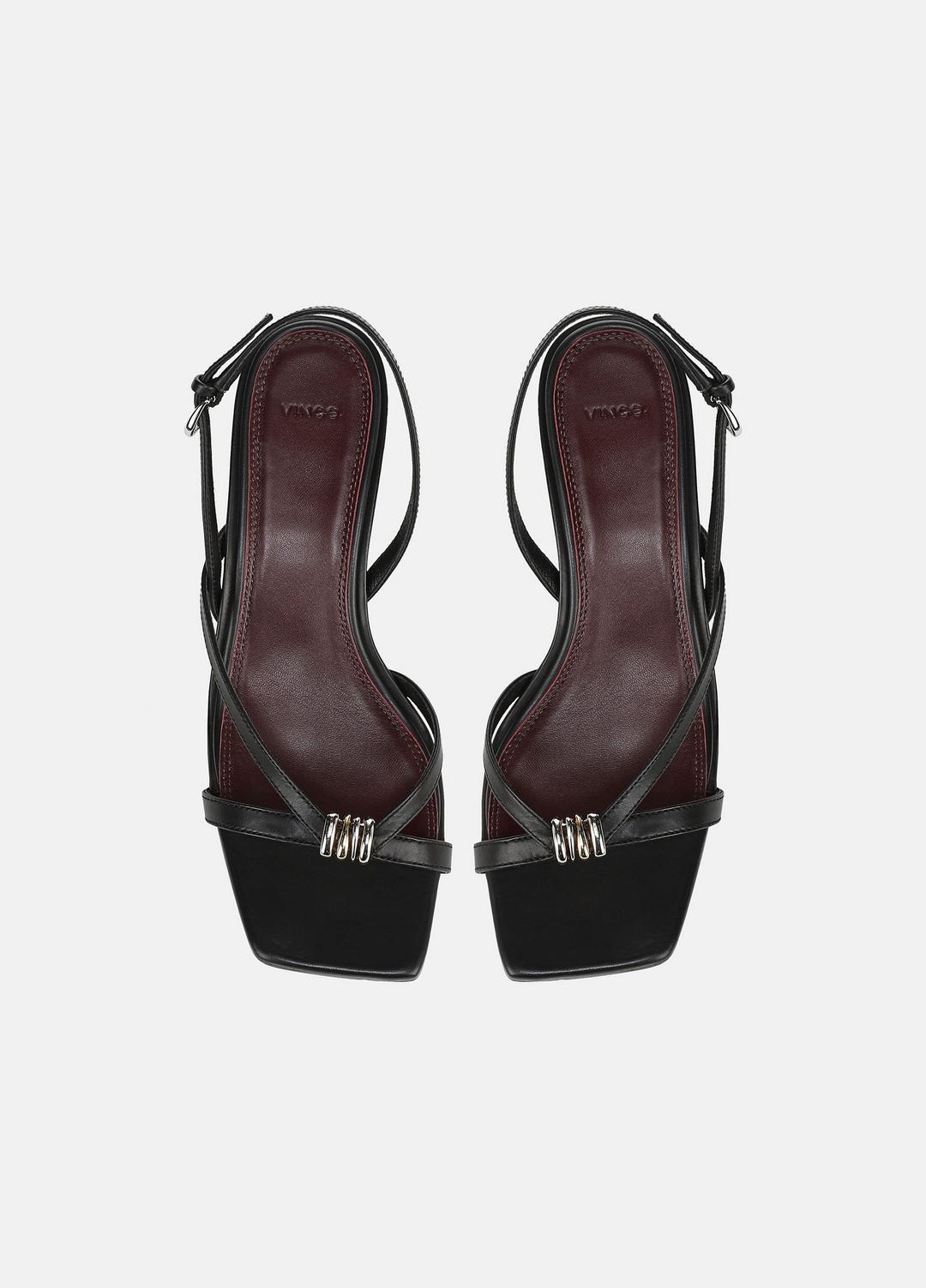 Tali Slingback Sandal in Heels - BLACK