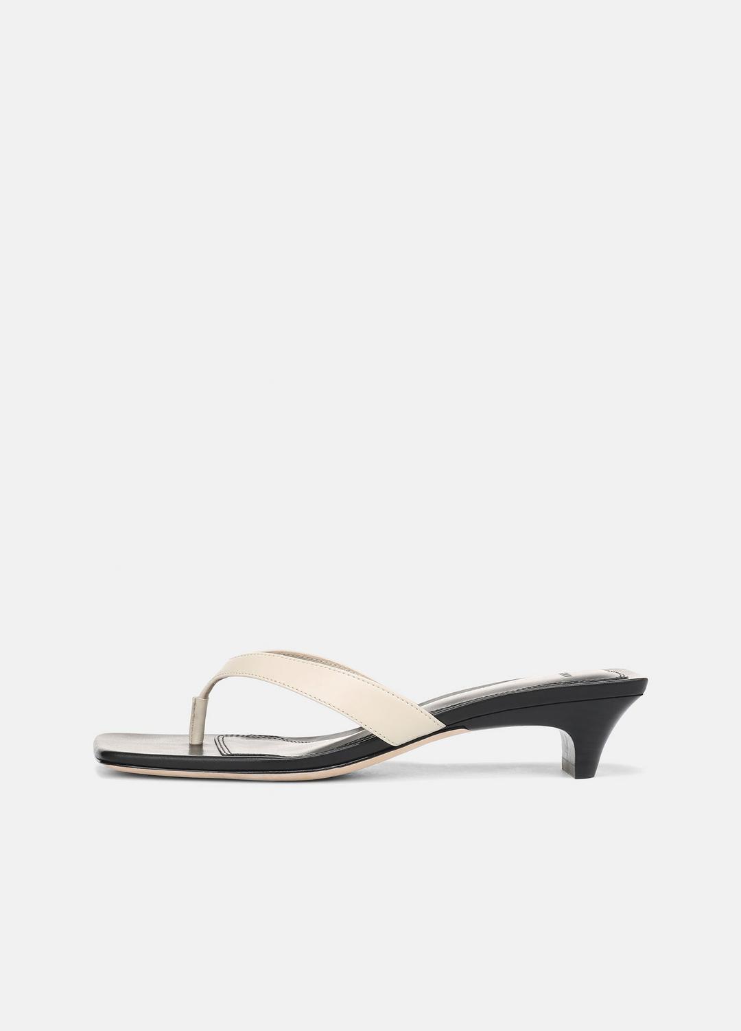 San Juan Leather Heeled Thong Sandal in Heels - MOONLIGHT
