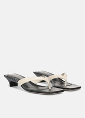 San Juan Leather Heeled Thong Sandal in Heels - MOONLIGHT