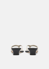 San Juan Leather Heeled Thong Sandal in Heels - MOONLIGHT