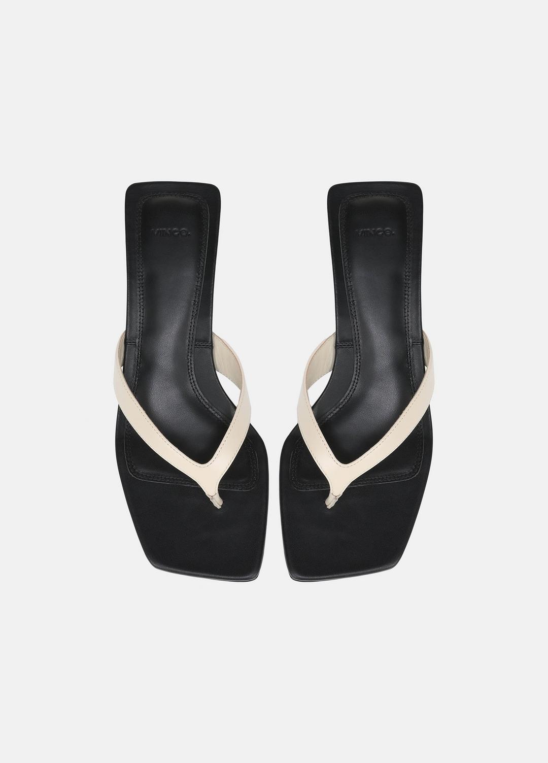 San Juan Leather Heeled Thong Sandal in Heels - MOONLIGHT