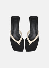 San Juan Leather Heeled Thong Sandal in Heels - MOONLIGHT