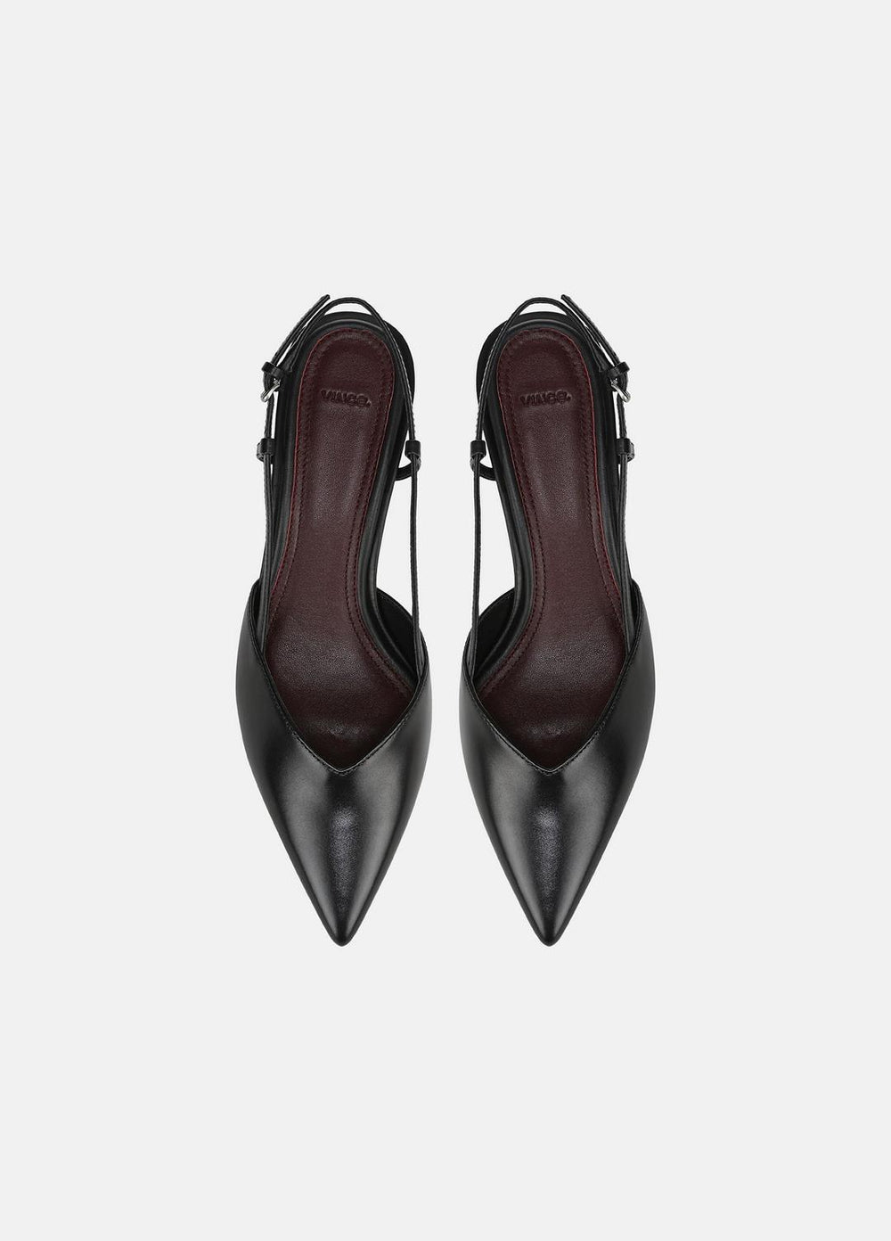 Levvy Leather Slingback Heel in Heels - BLACK