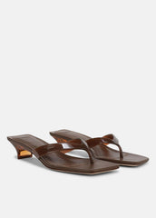 San Juan Jelly Heeled Thong Sandal in Sandals - SADDLE