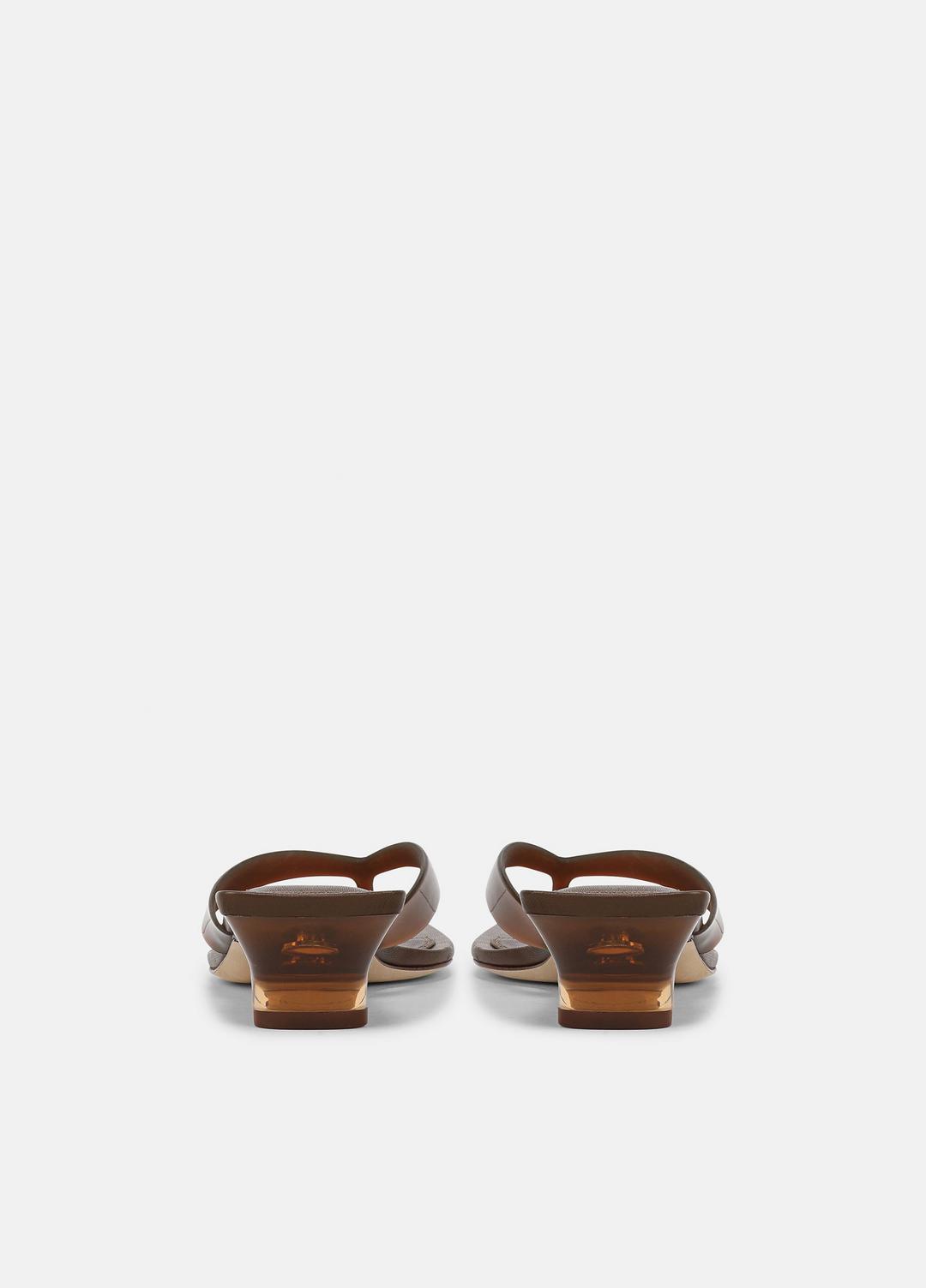 San Juan Jelly Heeled Thong Sandal in Sandals - SADDLE