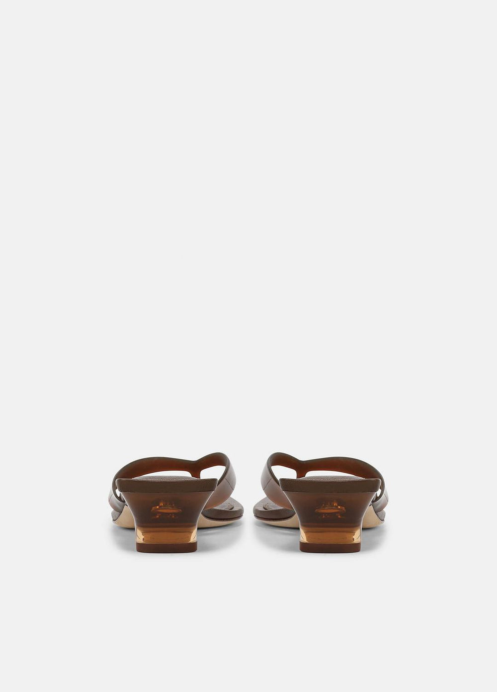 San Juan Jelly Heeled Thong Sandal in Sandals - SADDLE