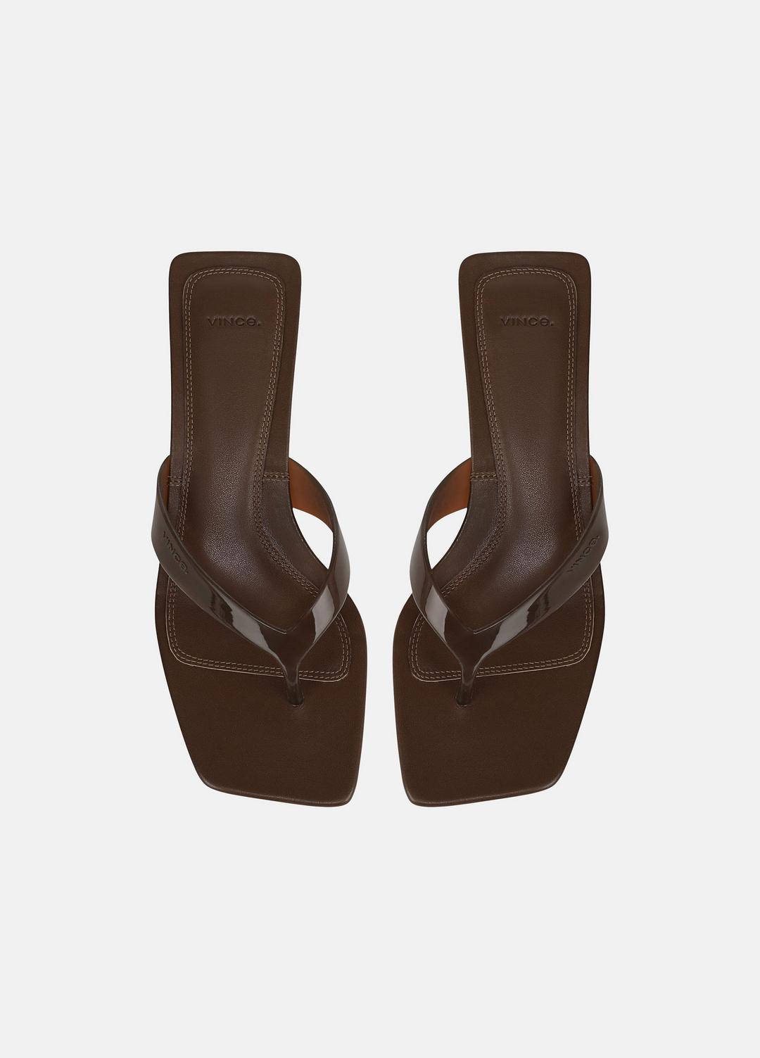 San Juan Jelly Heeled Thong Sandal in Sandals - SADDLE