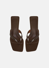 San Juan Jelly Heeled Thong Sandal in Sandals - SADDLE