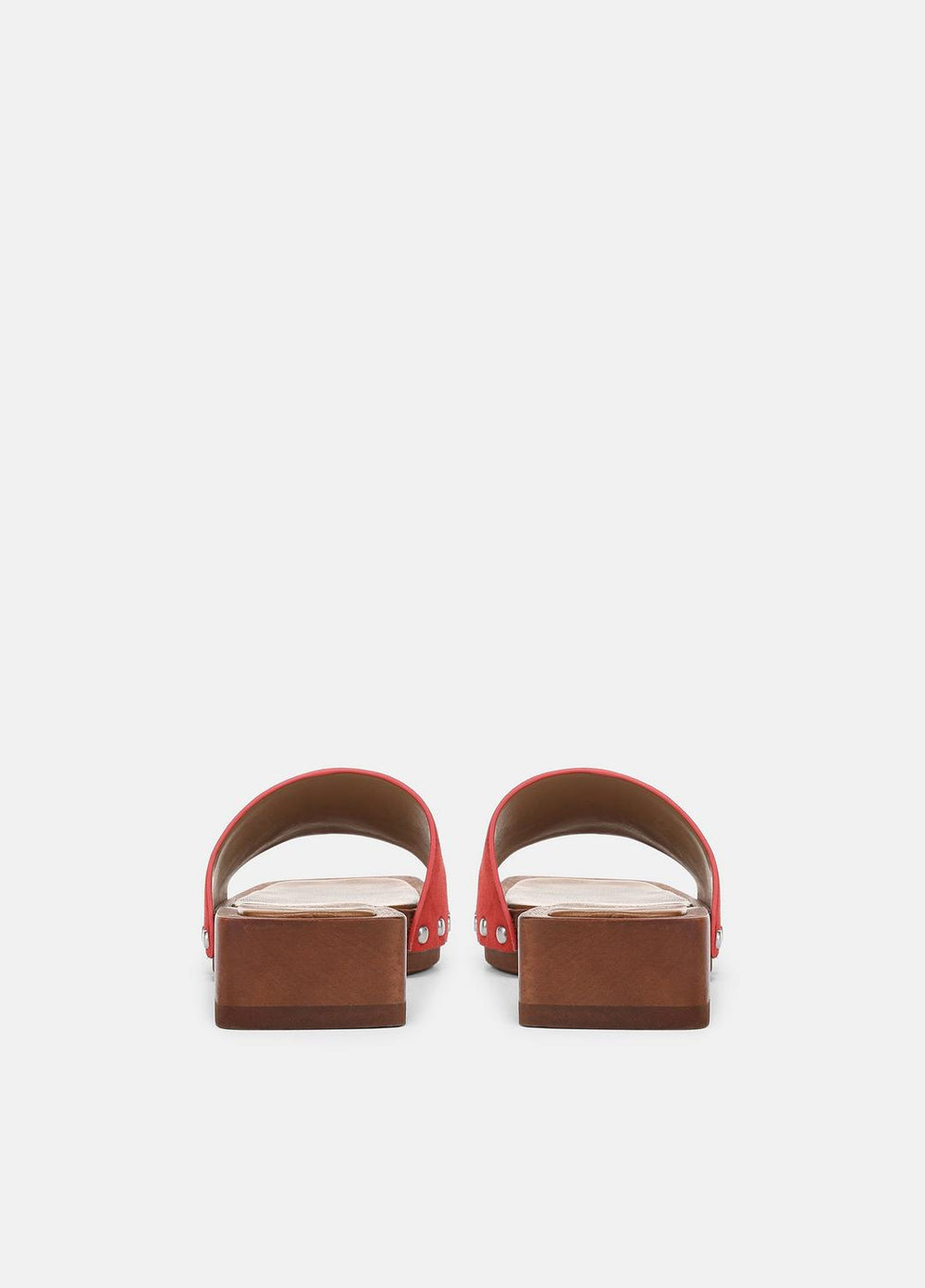 Barbara Leather Slide Sandal in Sandals - POPPY RED