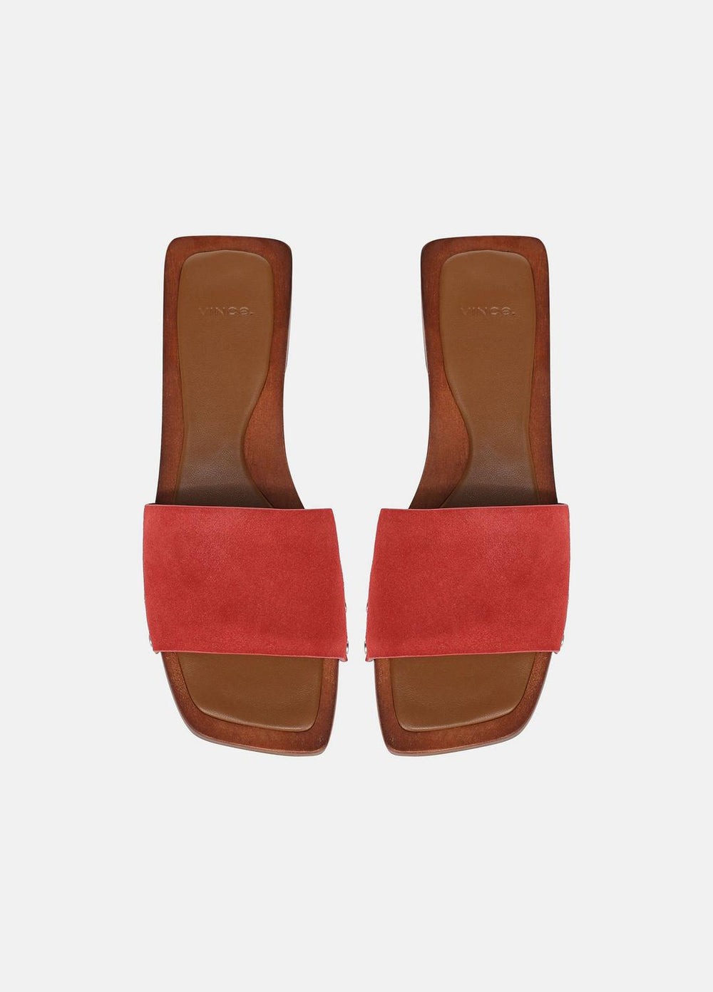 Barbara Leather Slide Sandal in Sandals - POPPY RED