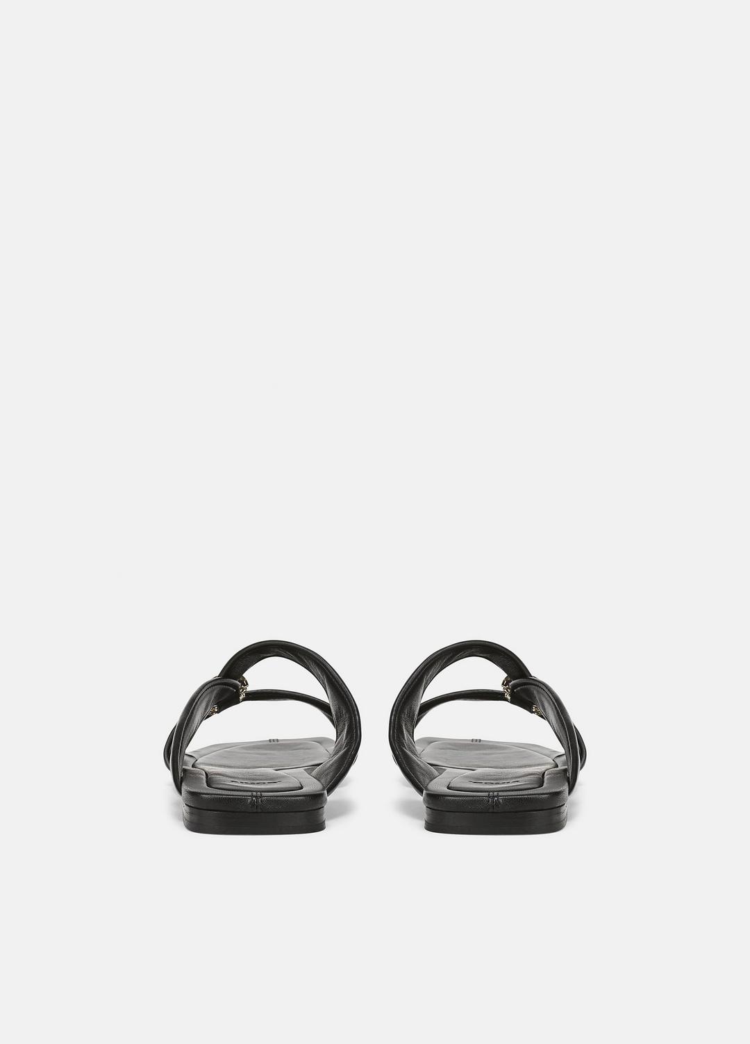 Vilma Leather Slide Sandal in Sandals - BLACK