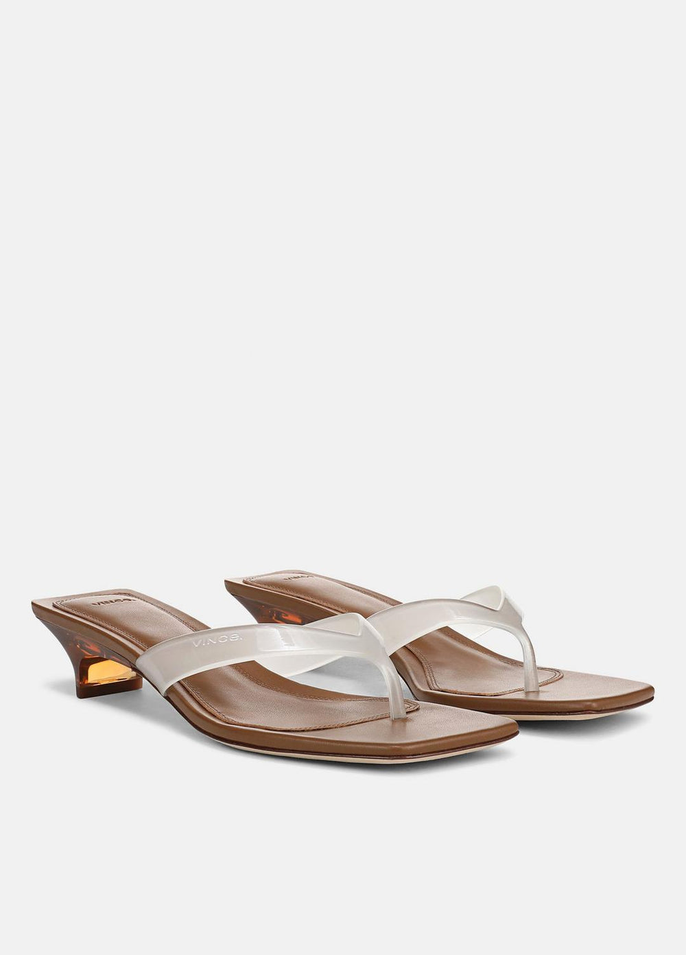San Juan Jelly Heeled Thong Sandal in Sandals - CLEAR
