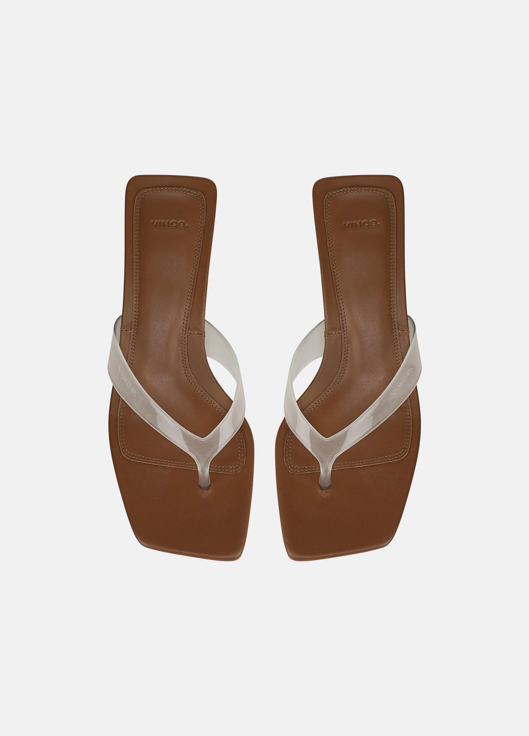 San Juan Jelly Heeled Thong Sandal in Sandals - CLEAR