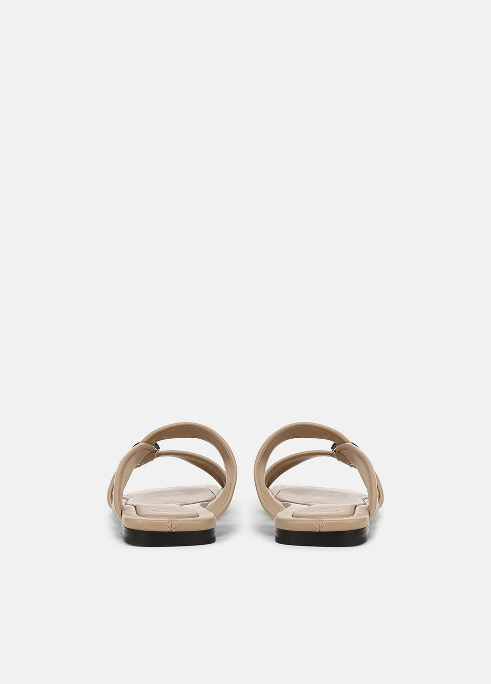 Vilma Leather Slide Sandal in Sandals - WARM ALMOND