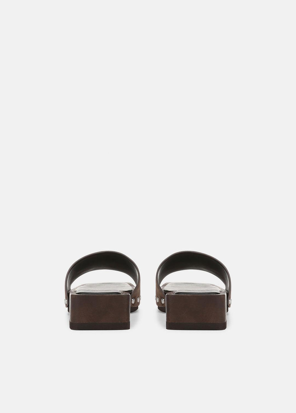 Barbara Leather Slide Sandal in Sandals - DARK MOCHA