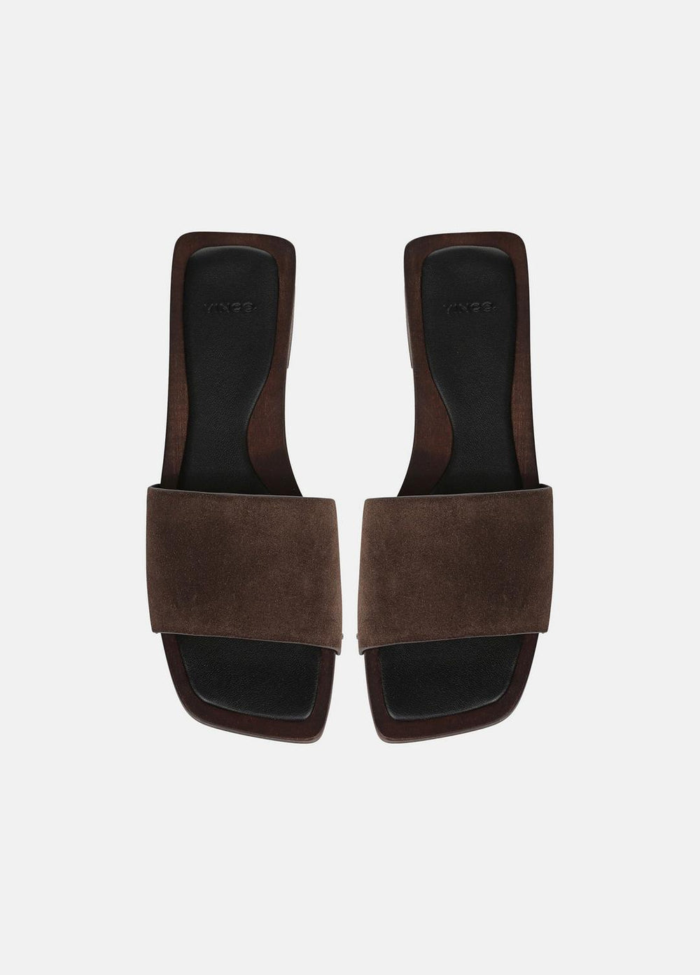 Barbara Leather Slide Sandal in Sandals - DARK MOCHA