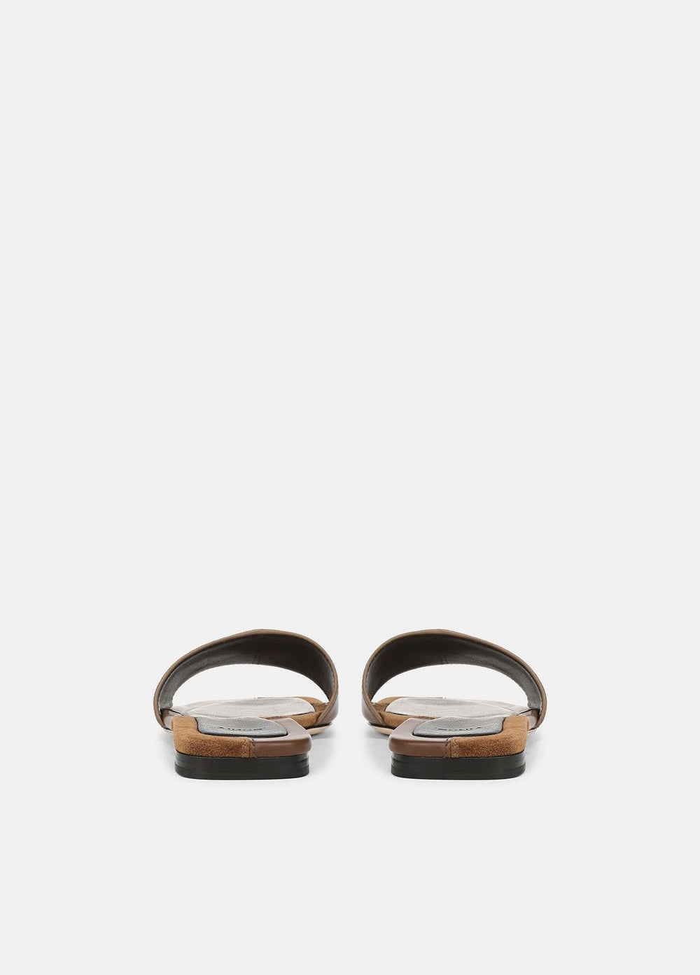 Valeria Leather & Suede Slide Sandal in Sandals - CEDAR BROWN/ELMWOOD