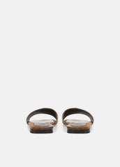 Valeria Leather & Suede Slide Sandal in Sandals - CEDAR BROWN/ELMWOOD