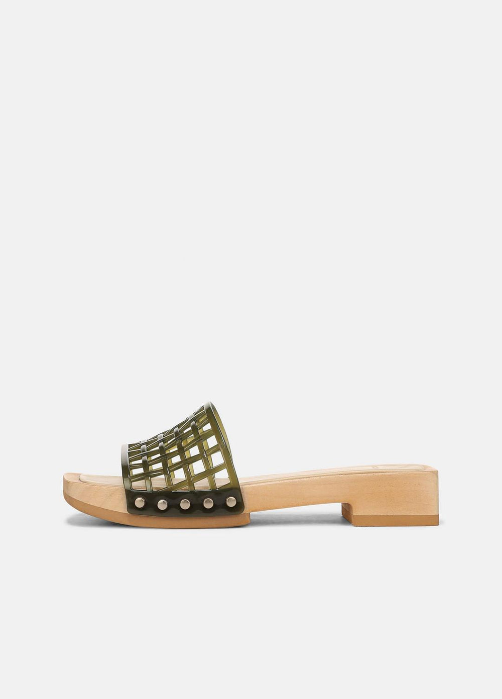 Barbara Jelly Slide Sandal in Sandals - CHIVE