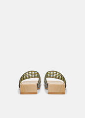 Barbara Jelly Slide Sandal in Sandals - CHIVE