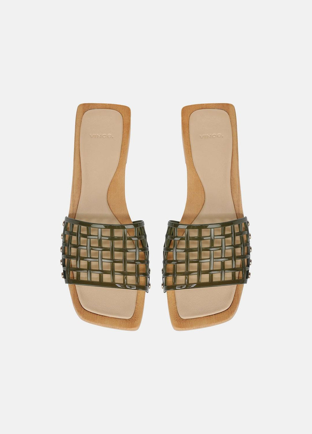 Barbara Jelly Slide Sandal in Sandals - CHIVE