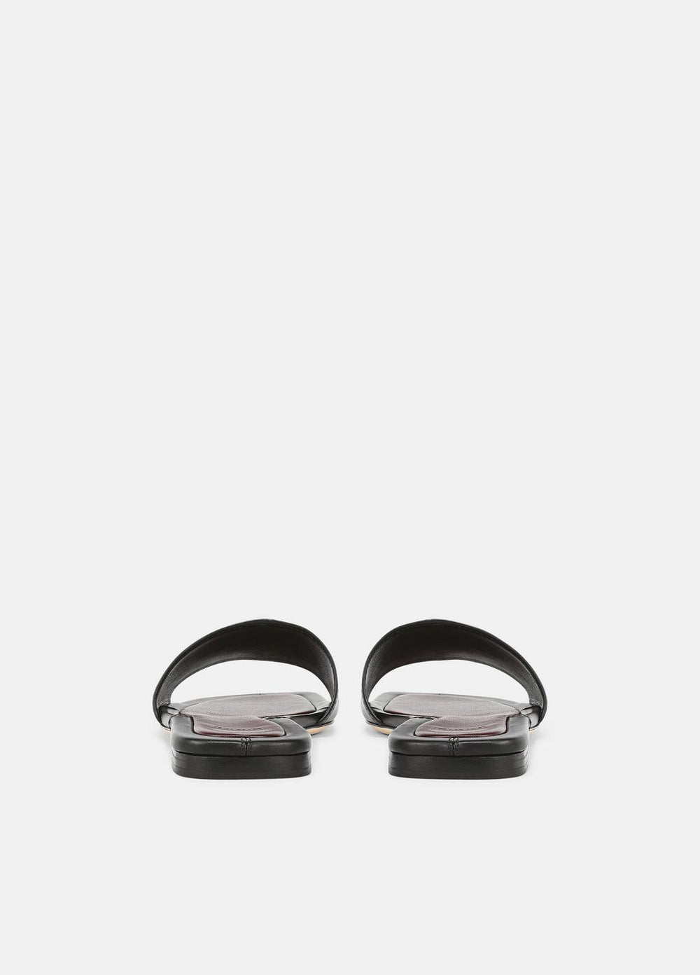 Valeria Leather Slide Sandal in Sandals - BLACK