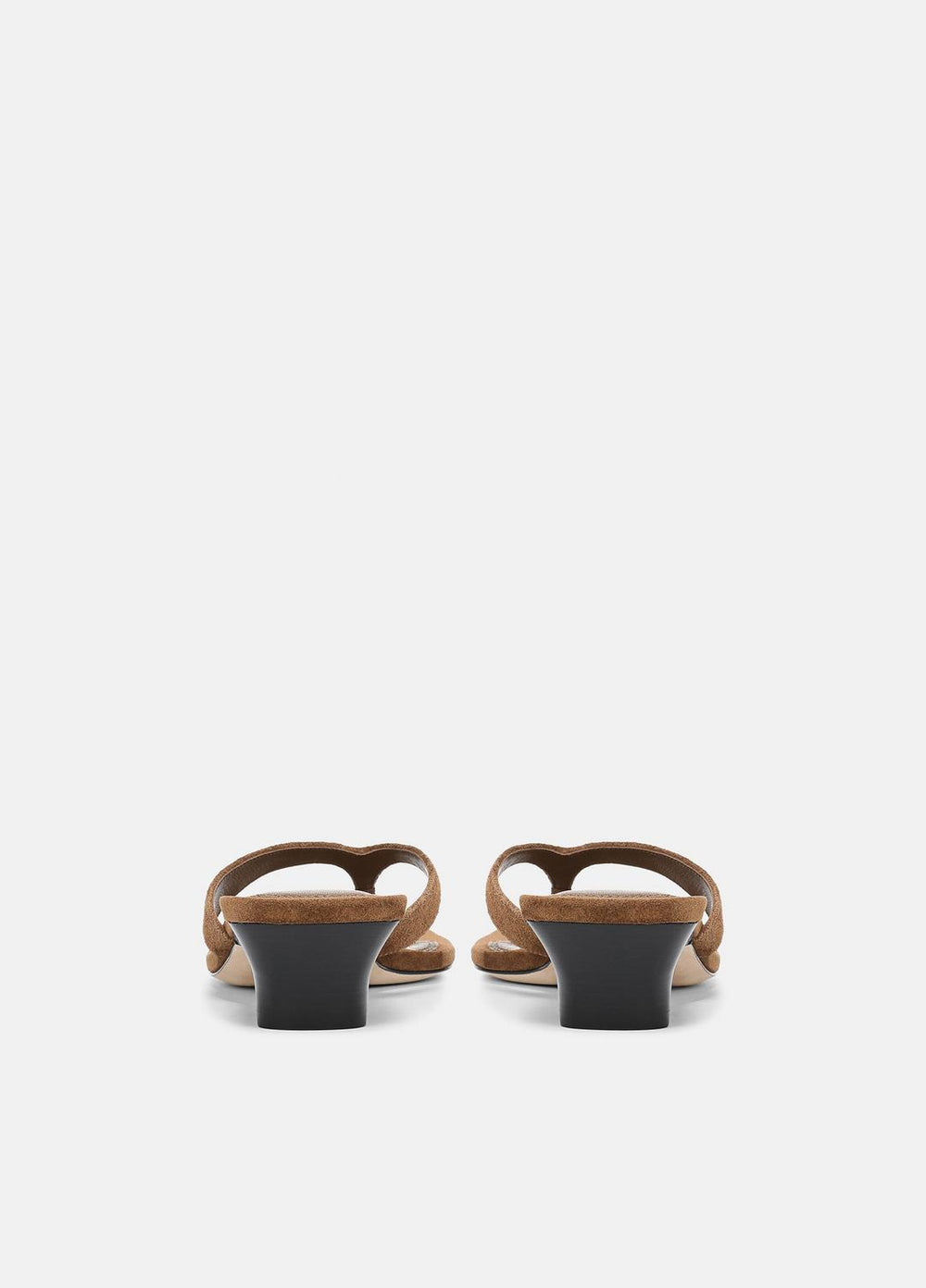 San Juan Suede Heeled Thong Sandal in Sandals - ELMWOOD