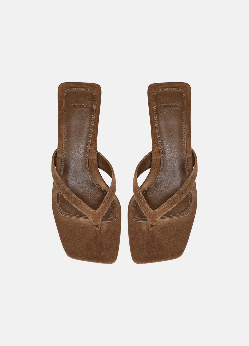 San Juan Suede Heeled Thong Sandal in Sandals - ELMWOOD