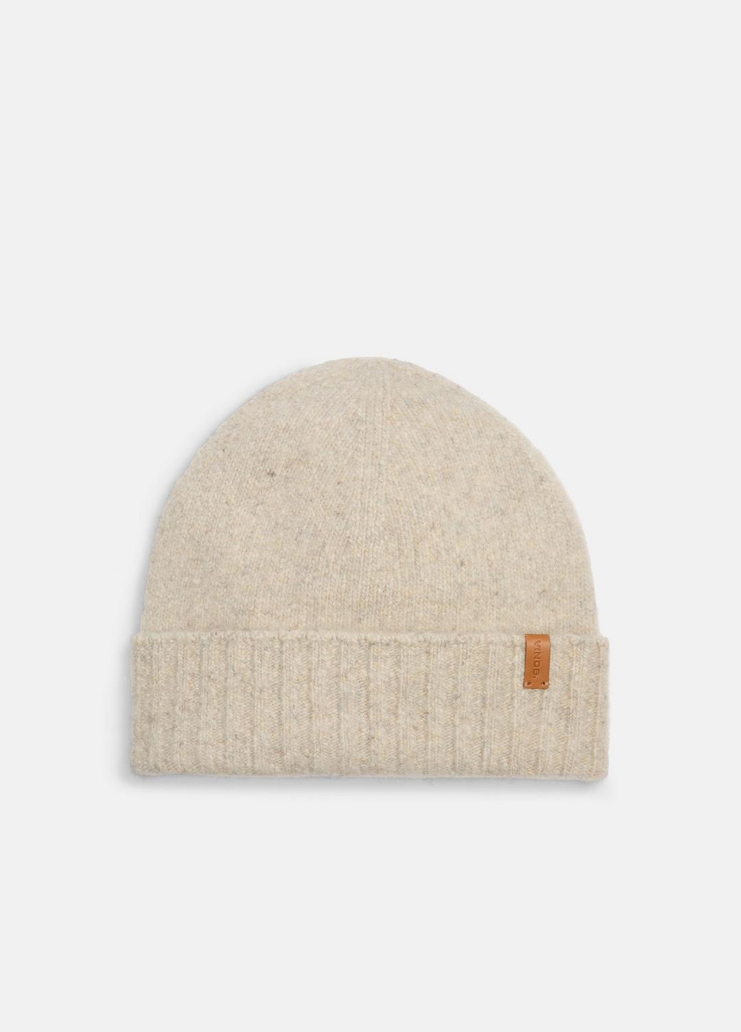 Donegal Cashmere Jersey Beanie in Scarves & Hats - BISCUIT
