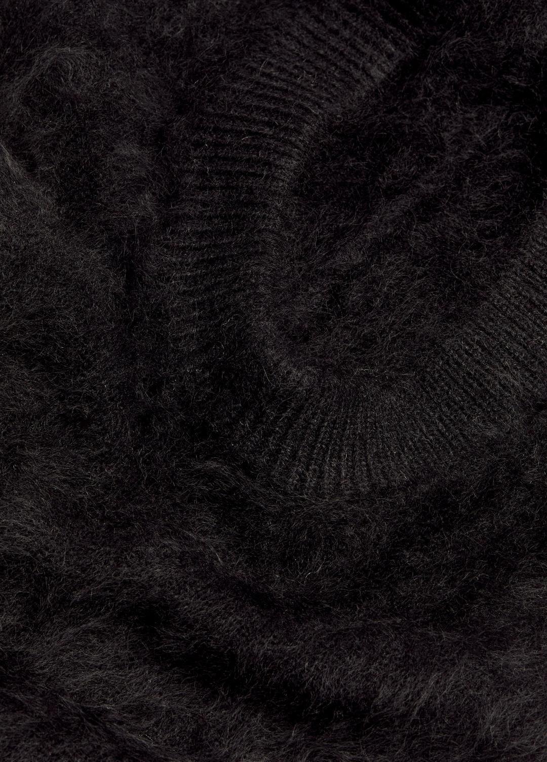 Brushed Cashmere Balaclava in Scarves & Hats - BLACK