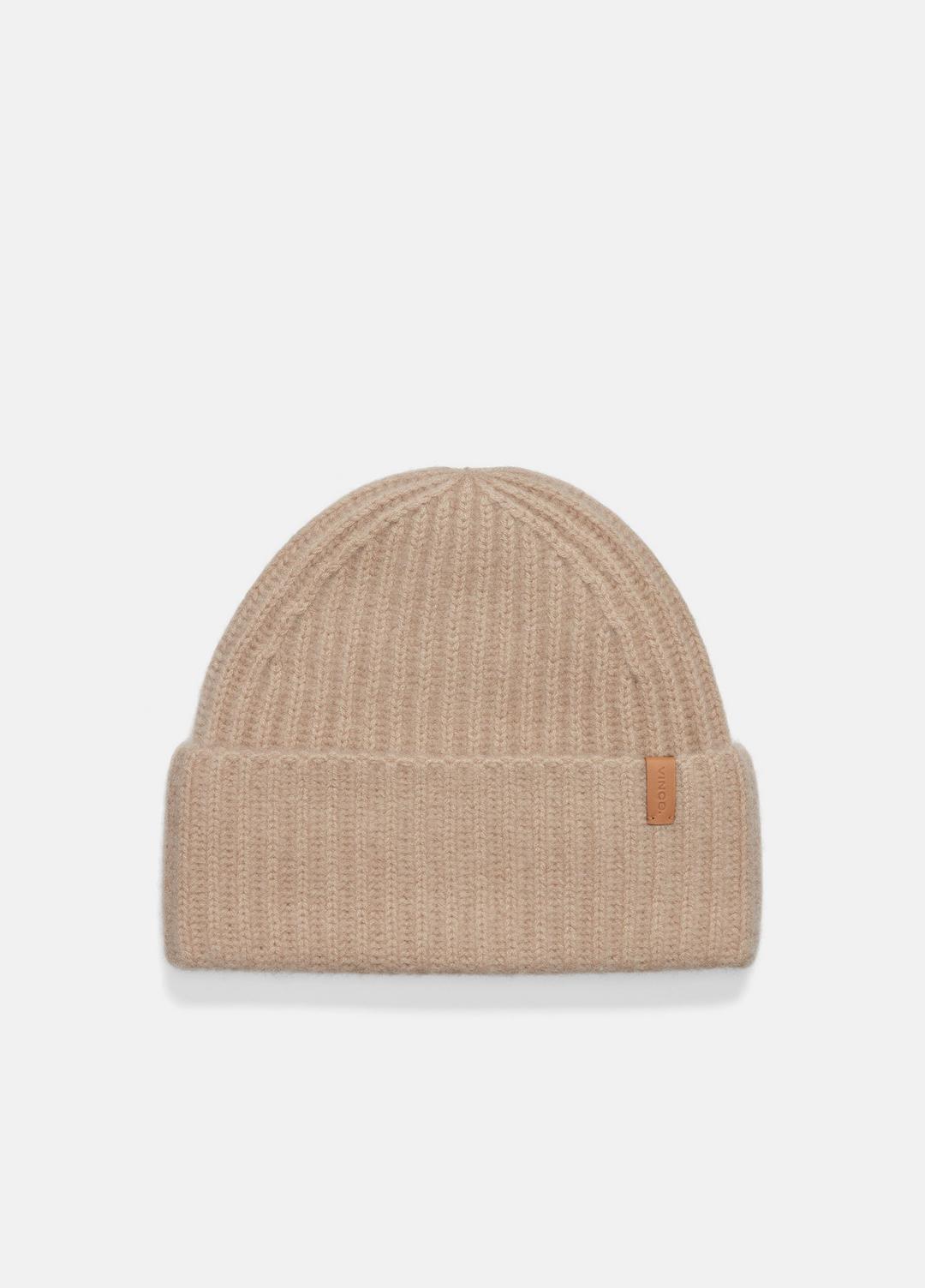 Plush Cashmere Chunky-Knit Beanie in Scarves & Hats - CAMEL