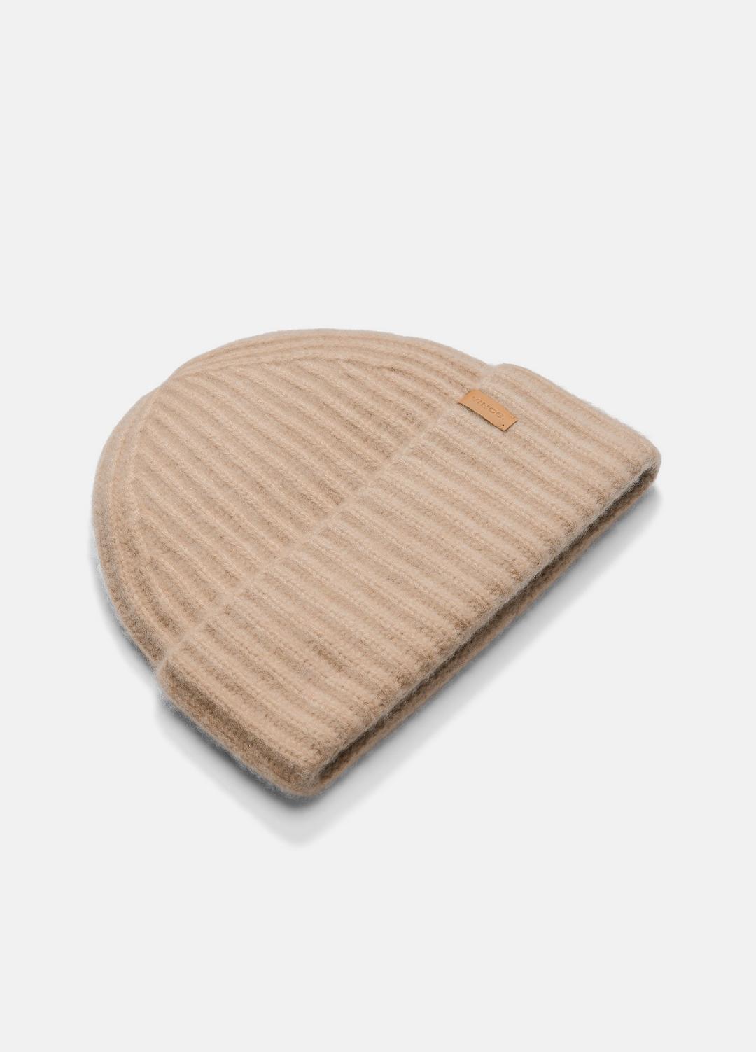 Plush Cashmere Chunky-Knit Beanie in Scarves & Hats - CAMEL