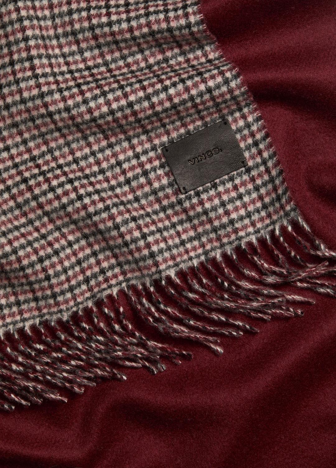 Micro-Houndstooth Cashmere Scarf in Scarves & Hats - BORDEAUX