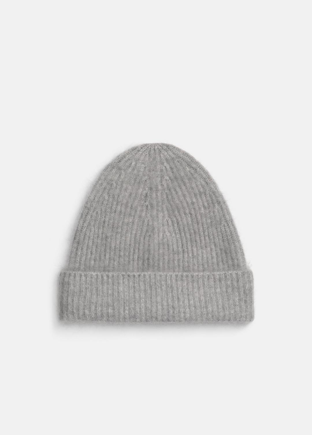 Brushed Cashmere Beanie in Scarves & Hats - HEATHER GREY