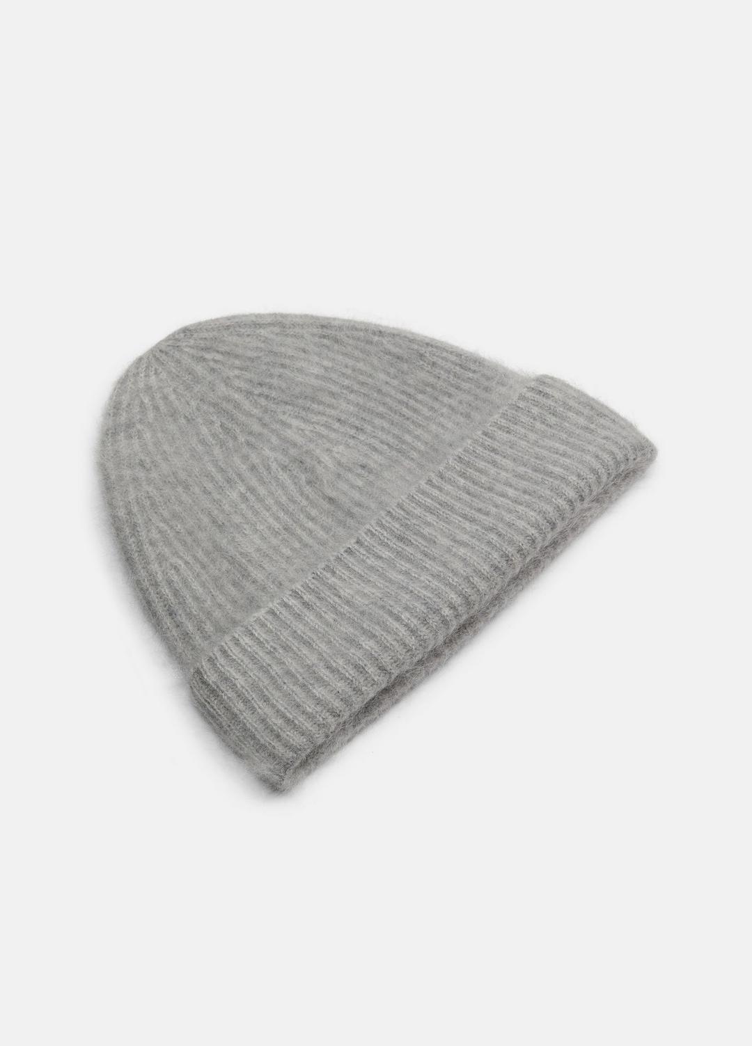 Brushed Cashmere Beanie in Scarves & Hats - HEATHER GREY
