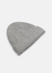Brushed Cashmere Beanie in Scarves & Hats - HEATHER GREY