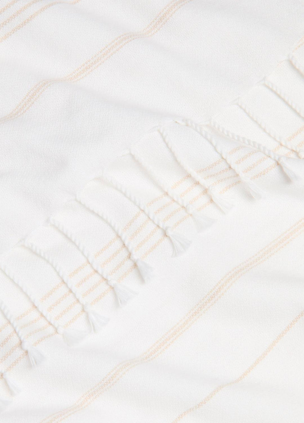 Stripe Cotton-Cashmere Wrap in Scarves & Hats - WHITE/TUSK