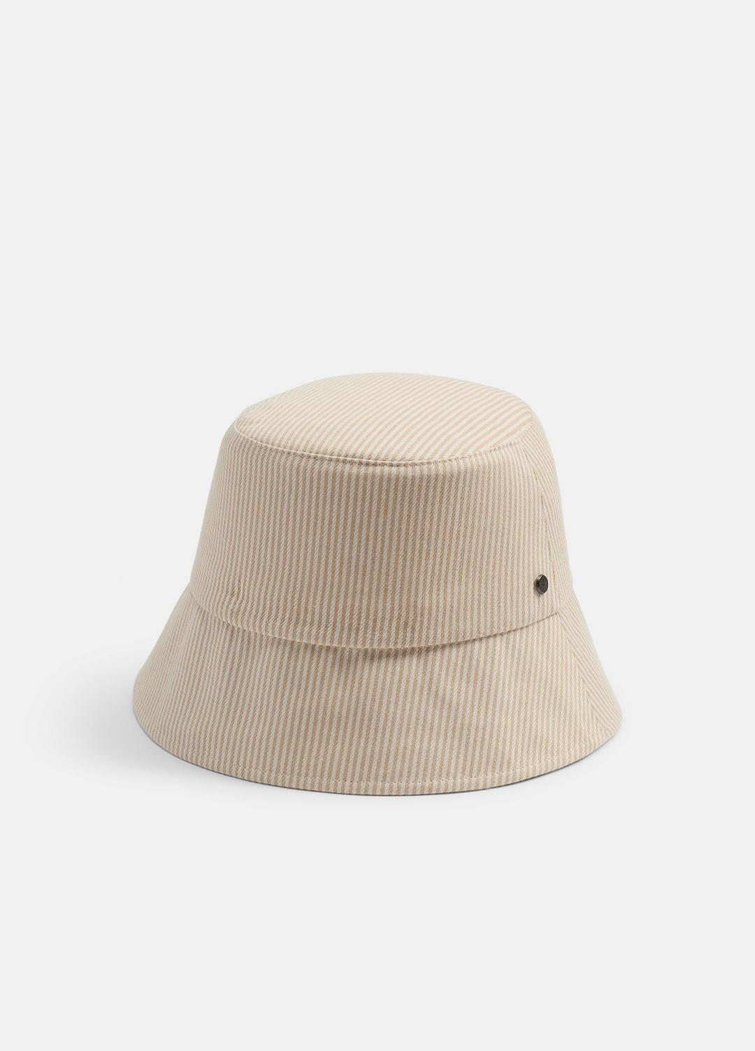 Stripe Cotton Canvas Bucket Hat in Scarves & Hats - TUSK