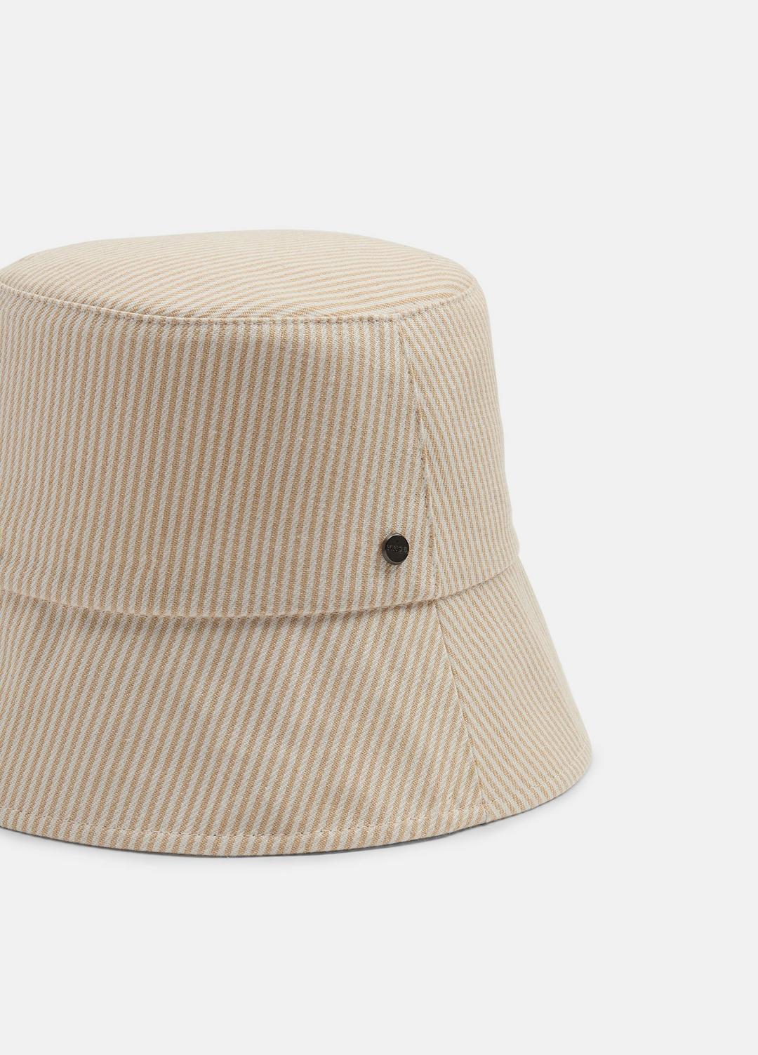 Stripe Cotton Canvas Bucket Hat in Scarves & Hats - TUSK