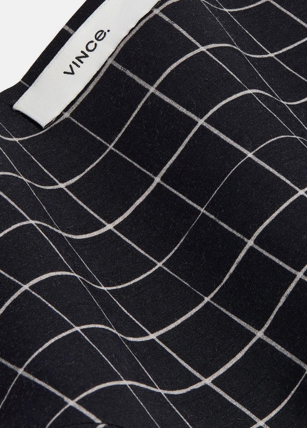 Trellis Plaid Cotton-Blend Headkerchief in Scarves & Hats - BLACK/CREAM