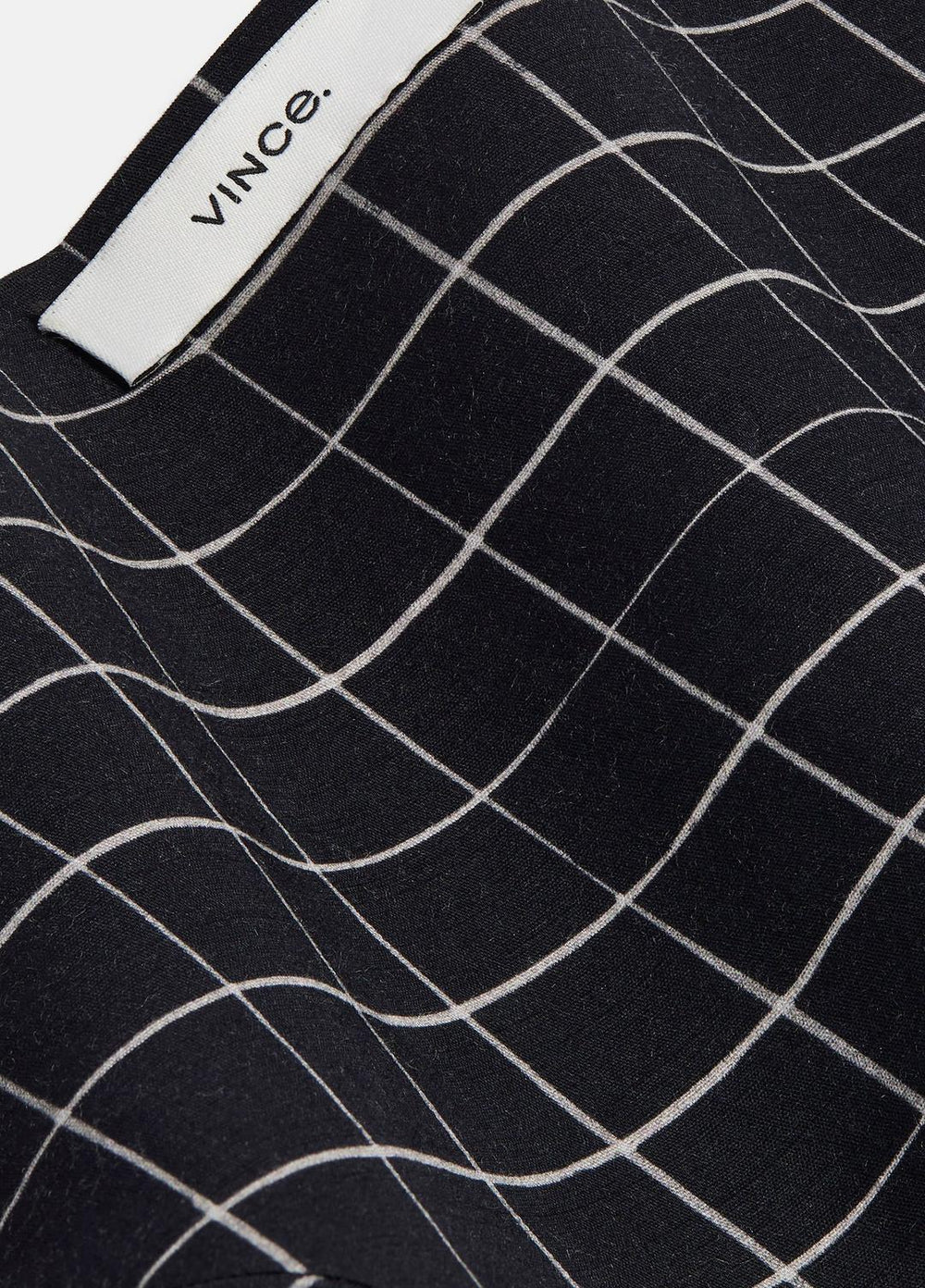 Trellis Plaid Cotton-Blend Headkerchief in Scarves & Hats - BLACK/CREAM